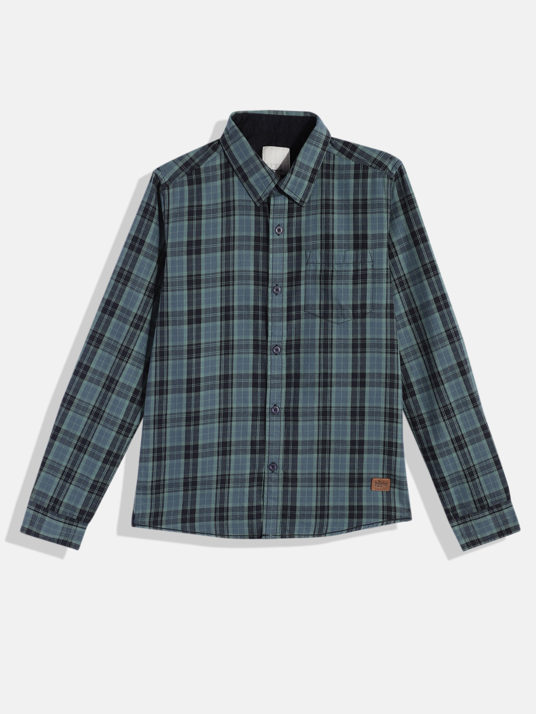 UTH by Roadster Teen Boys Navy Blue & Grey Pure Cotton Comfort Tartan Checked Casual Shirt
UTH by Roadster Teen Boys Navy Blue & Grey Pure Cotton Comfort Tartan Checked Casual Shirt