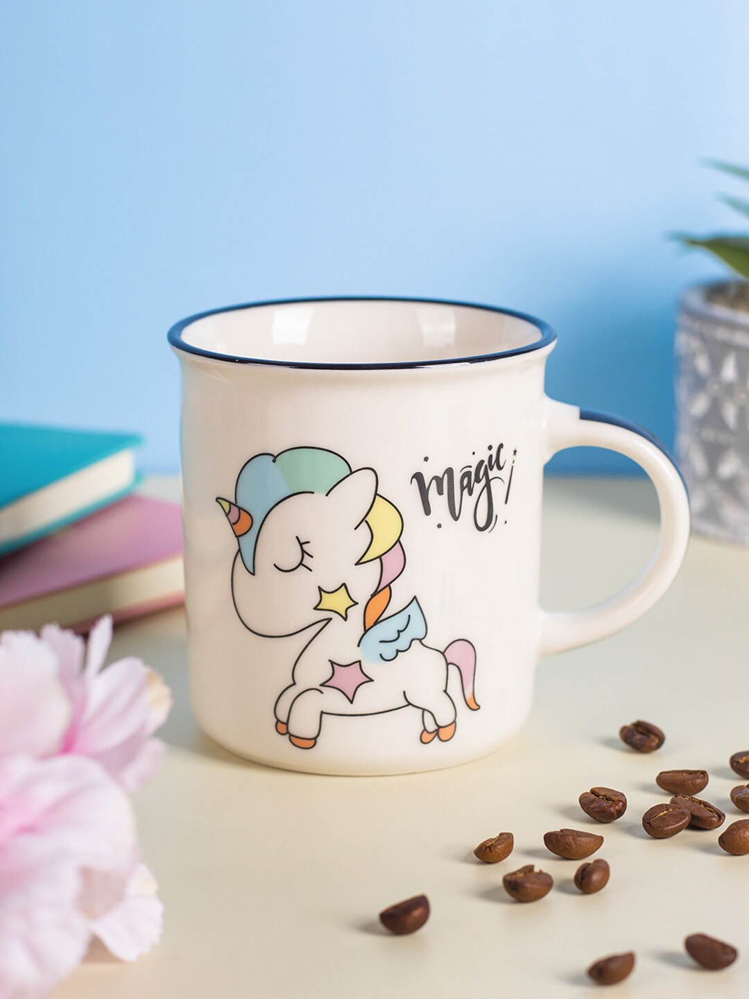 MARKET99 White And Blue Printed Dishwasher And Microwave Safe Ceramic Mug 300 ml, Off white
MARKET99 White And Blue Printed Dishwasher And Microwave Safe Ceramic Mug 300 ml, Off white