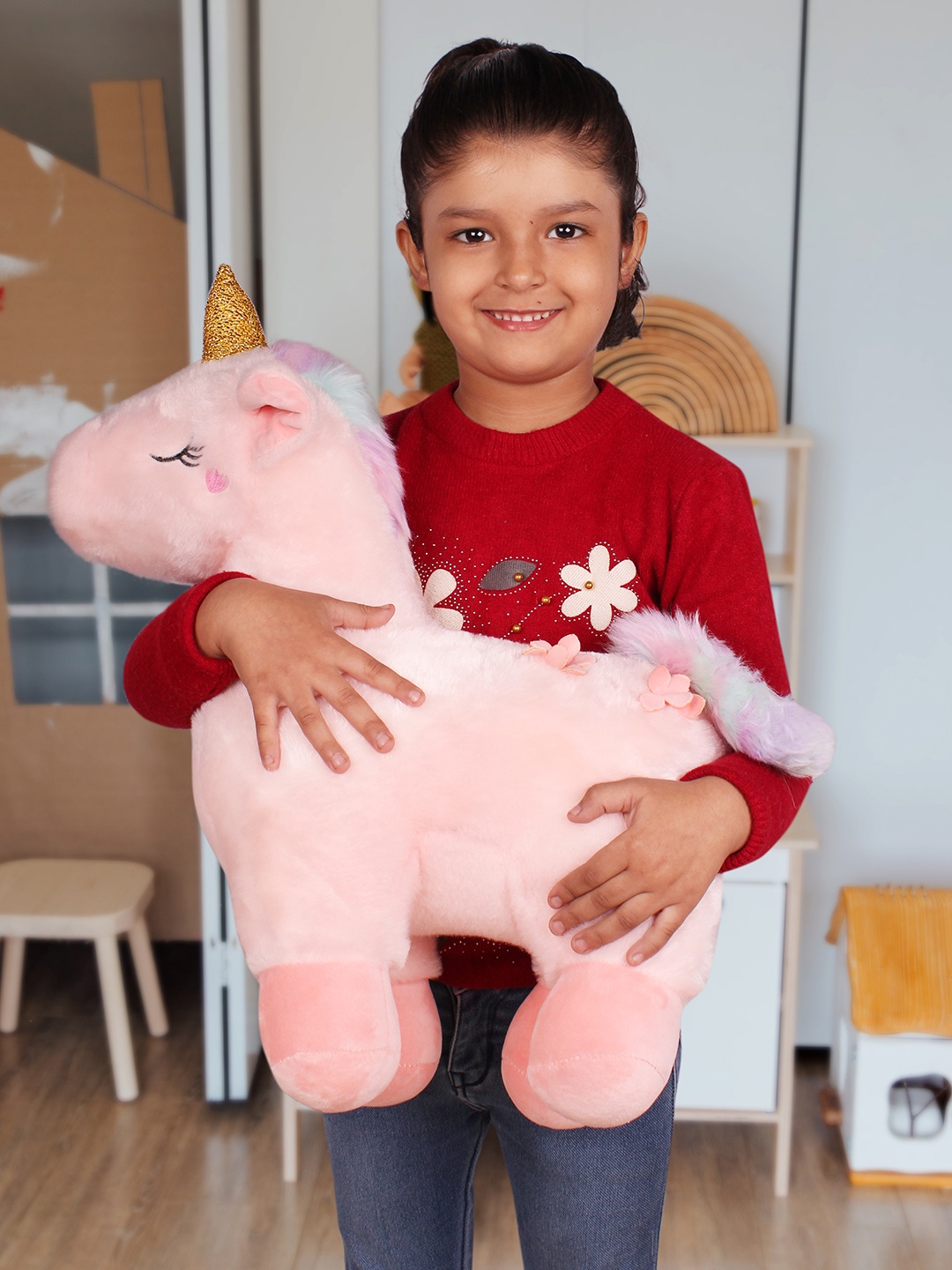 DukieKooky Unisex Kids Pink Unicorn Soft Toys and Dolls