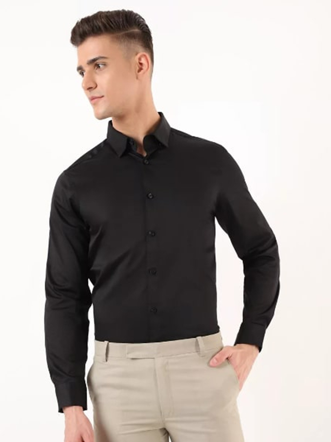 Marks & Spencer Men Black Casual Shirt