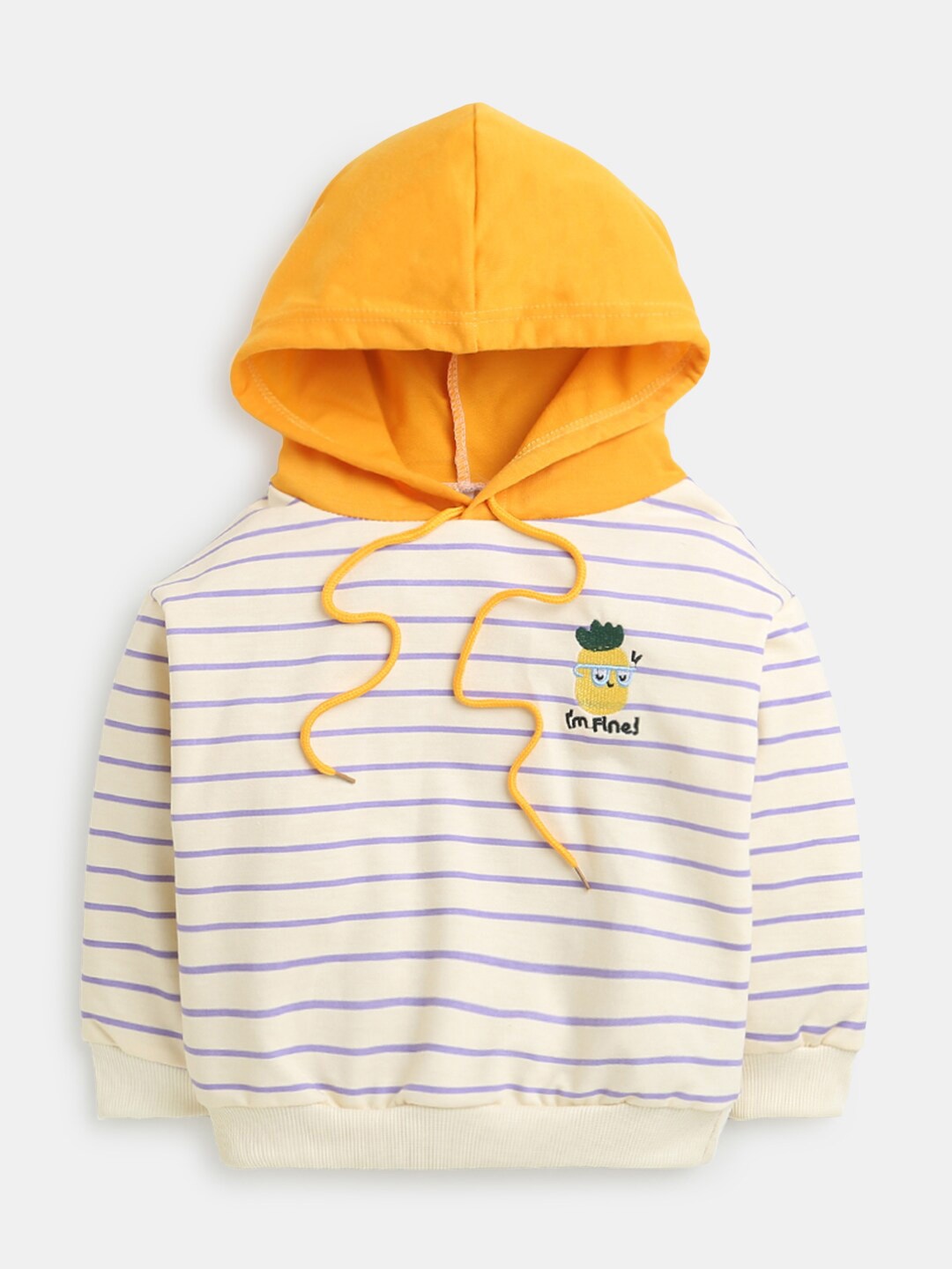 Hopscotch Girls Purple Hooded Sweatshirt