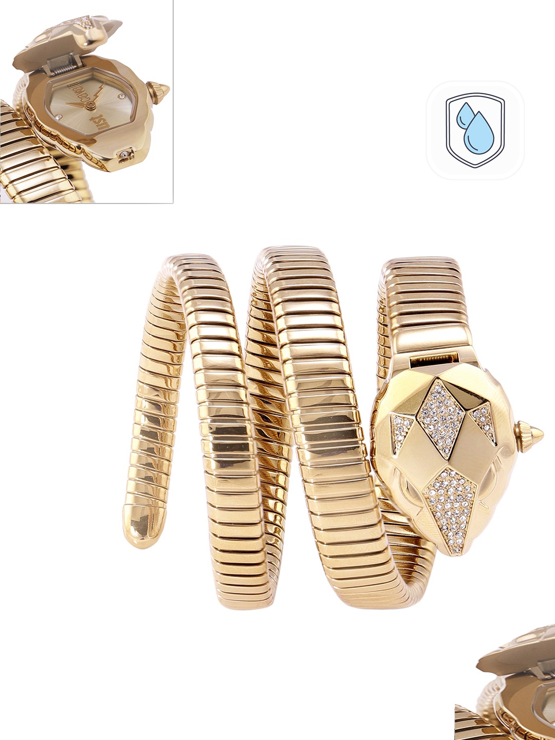 Just Cavalli Women Gold-Toned Dial & Wrap Around Straps Analogue Watch JC1L073M0025
Just Cavalli Women Gold-Toned Dial & Wrap Around Straps Analogue Watch JC1L073M0025