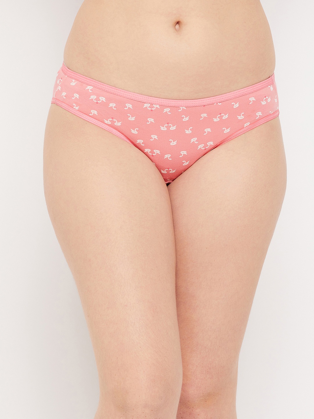 Clovia Women Pink Printed Bikini Briefs
