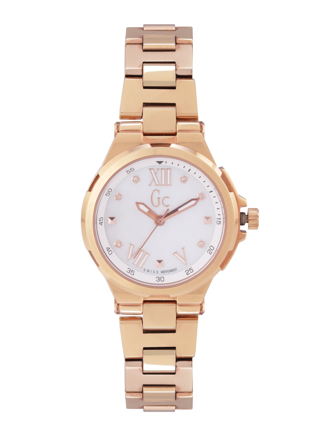 GC Women White Mother of Pearl Analogue Watch Y47005L2MF