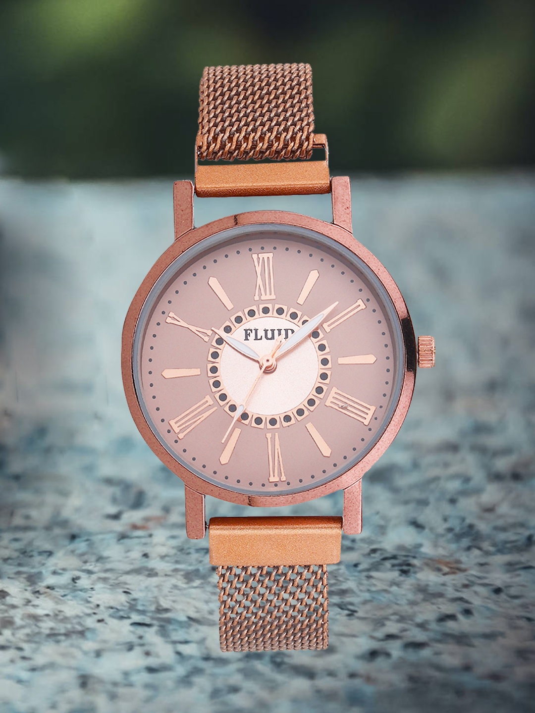 FLUID Women Round Dial & Metal Bracelet Style Straps Analogue Watch FL-023-RG02, Rose
FLUID Women Round Dial & Metal Bracelet Style Straps Analogue Watch FL-023-RG02, Rose