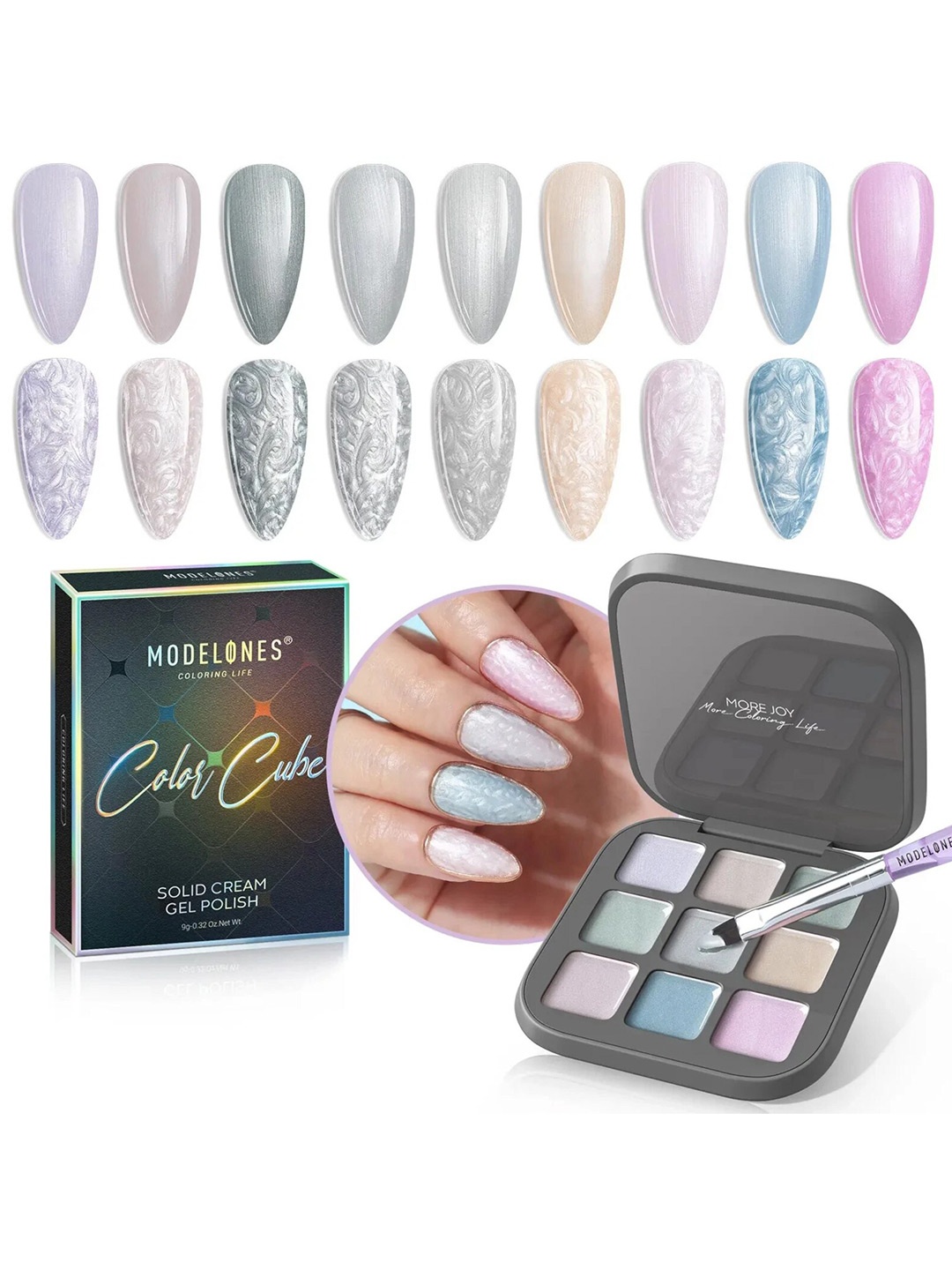 Modelones 9 Shades Color Cube Solid Cream UV Gel Nail Polish Palette 9g - Fairy Tale, Multi
Modelones 9 Shades Color Cube Solid Cream UV Gel Nail Polish Palette 9g - Fairy Tale, Multi