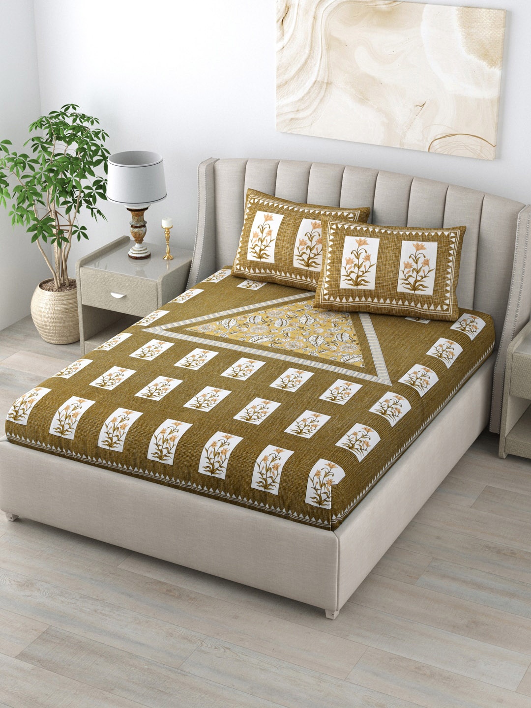 LIVING ROOTS Printed Pure Cotton 160 TC King Double Bedsheet with 2 Pillow covers, Green
LIVING ROOTS Printed Pure Cotton 160 TC King Double Bedsheet with 2 Pillow covers, Green