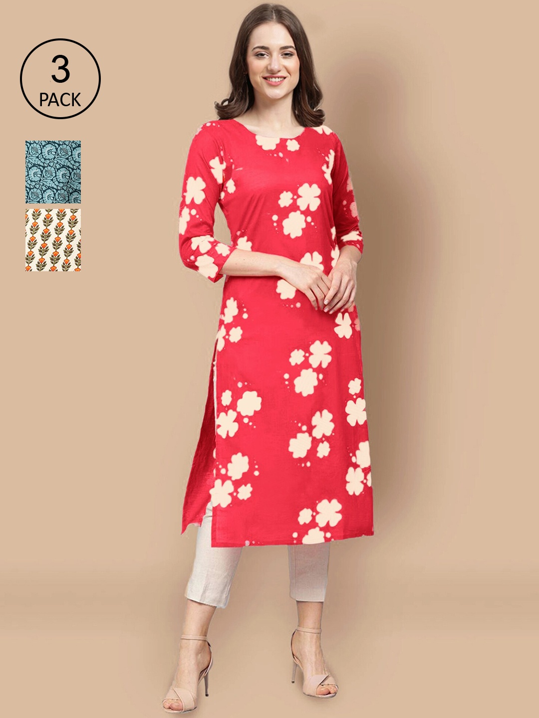 Ethnic basket Women Multicoloured Ethnic Motifs Printed Flared Sleeves Block Print Crepe Kurta, Multi
Ethnic basket Women Multicoloured Ethnic Motifs Printed Flared Sleeves Block Print Crepe Kurta, Multi