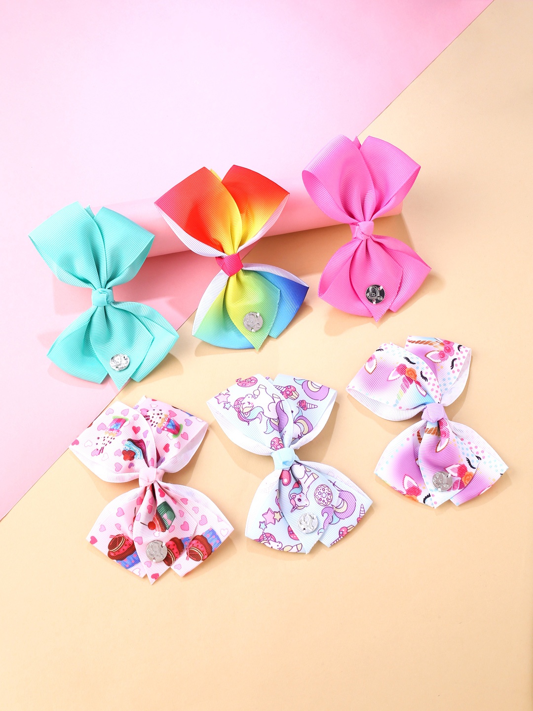 Melbees by Yellow Chimes Girls Set of 6 Multicolor Bow designed Alligator Hair Clips, Pink
Melbees by Yellow Chimes Girls Set of 6 Multicolor Bow designed Alligator Hair Clips, Pink