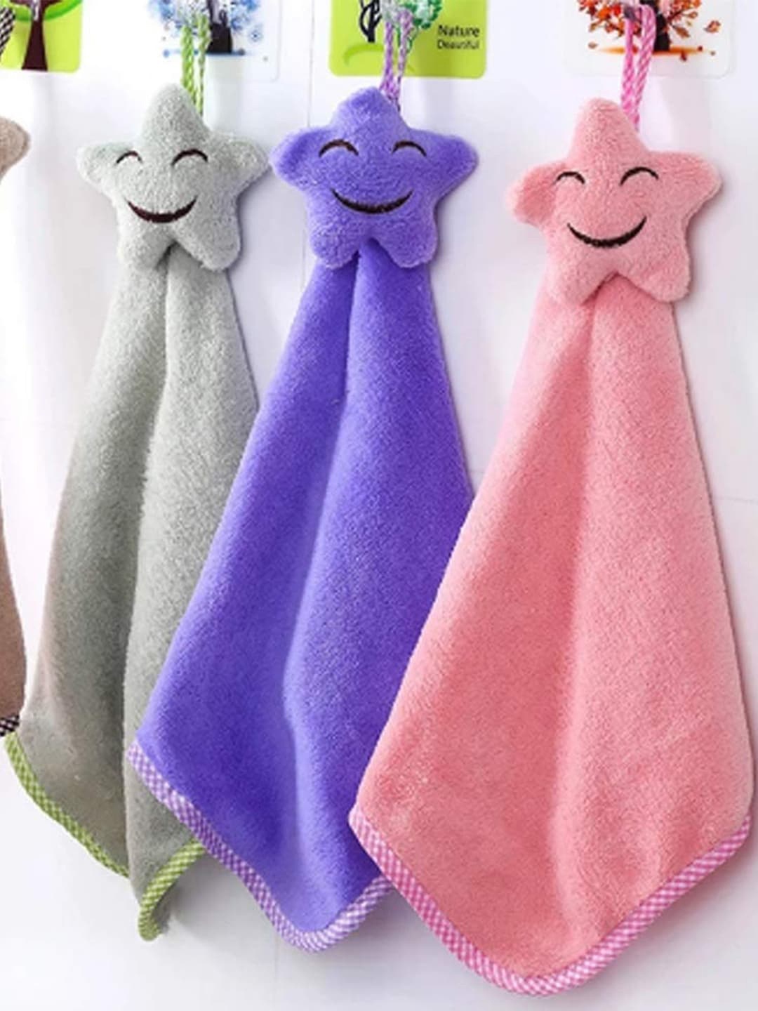MARKET99 Peach Coloured Solid Hand Towel
