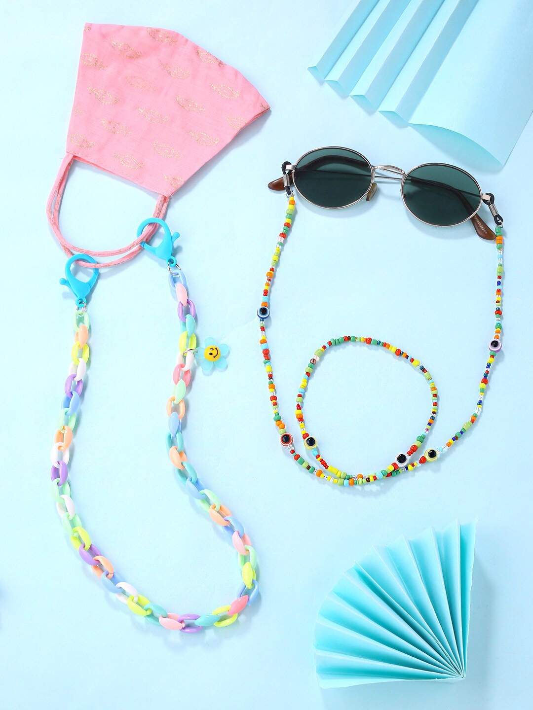 Melbees by Yellow Chimes Unisex Kids Pack Of 2 Face Mask Chain & Sunglasses Chain, Multi
Melbees by Yellow Chimes Unisex Kids Pack Of 2 Face Mask Chain & Sunglasses Chain, Multi