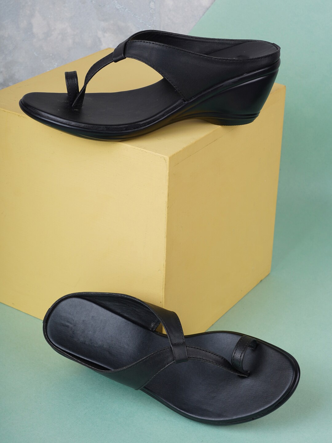 Style Shoes Women Black Wedge Sandals