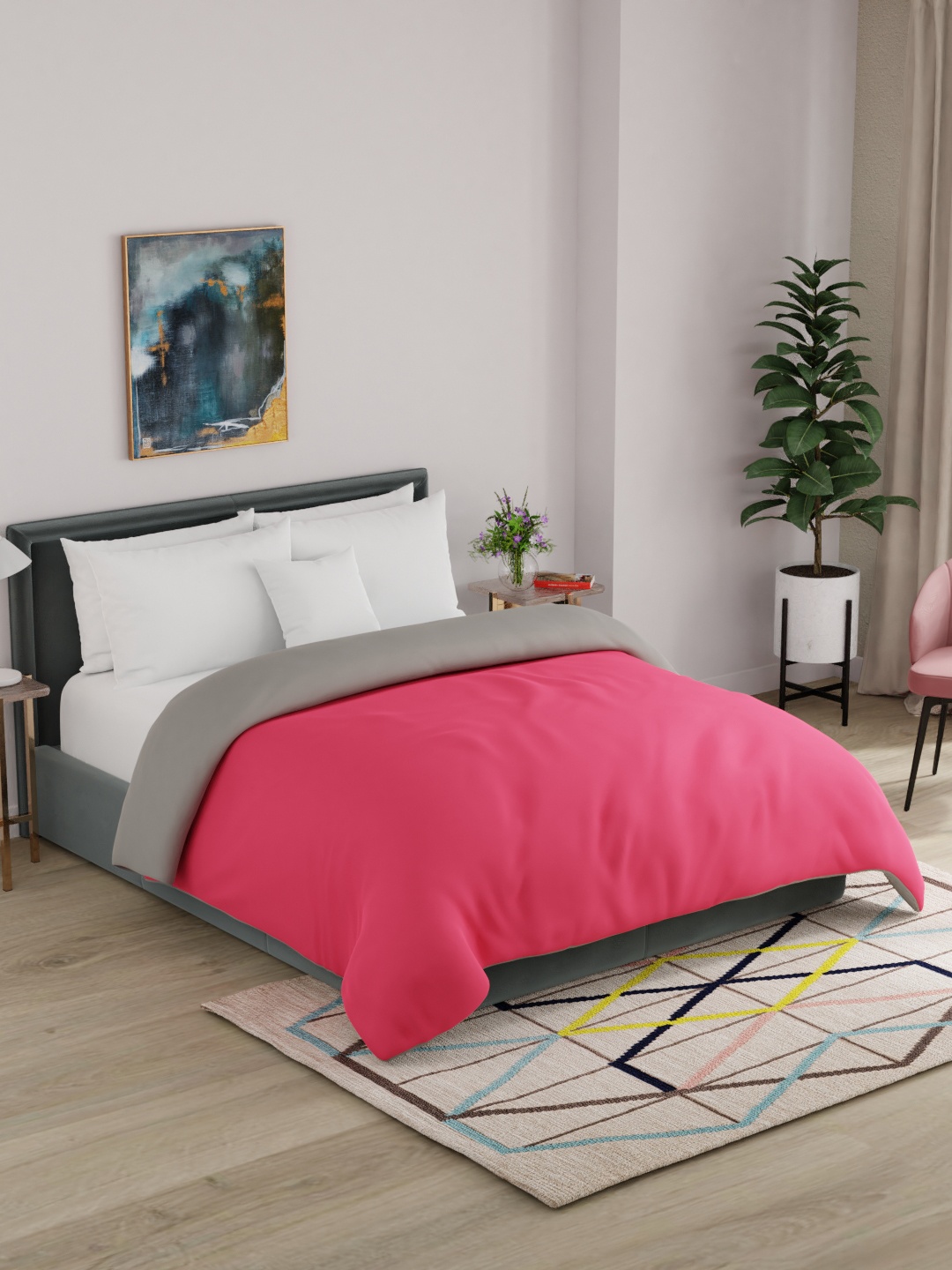 United Colors of Benetton Pink & Grey Microfiber 150 GSM Reversible Double Bed Comforter
United Colors of Benetton Pink & Grey Microfiber 150 GSM Reversible Double Bed Comforter