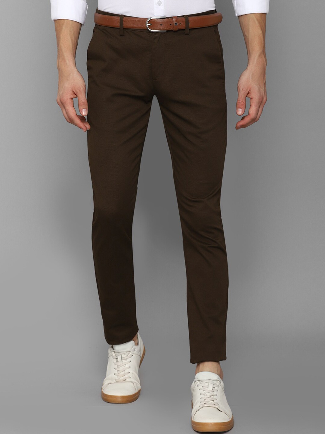 Allen Solly Men Brown Slim Fit Trousers