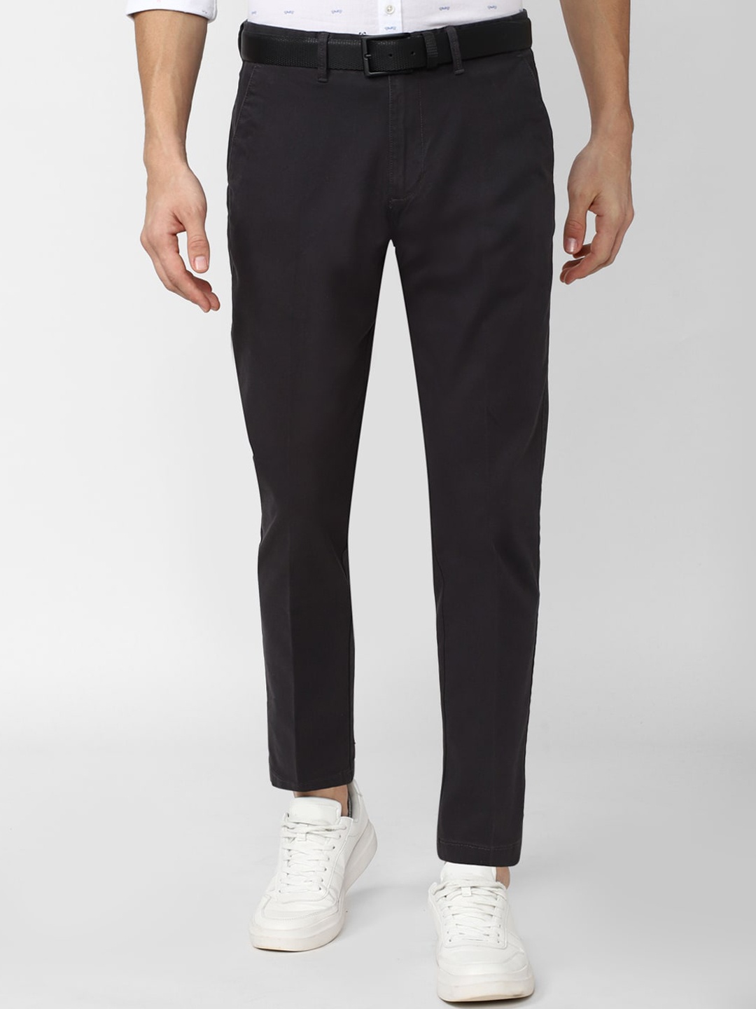 Peter England Casuals Men Black Slim Fit Trouser