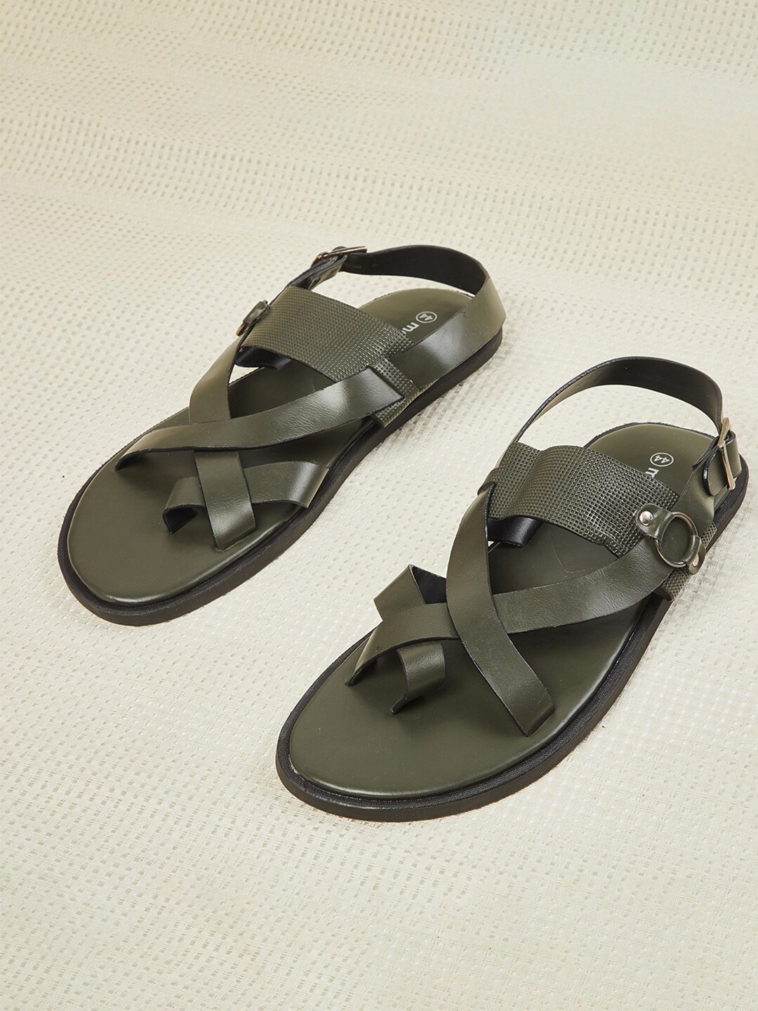 max Men Green PU Comfort Sandals