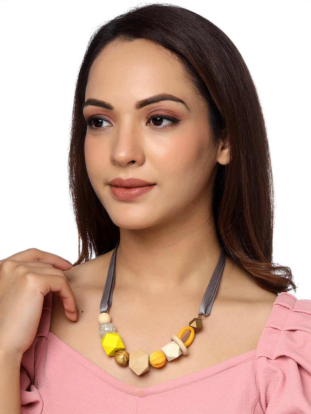 Yellow Chimes Beige & Orange Beaded Statement Necklace
Yellow Chimes Beige & Orange Beaded Statement Necklace