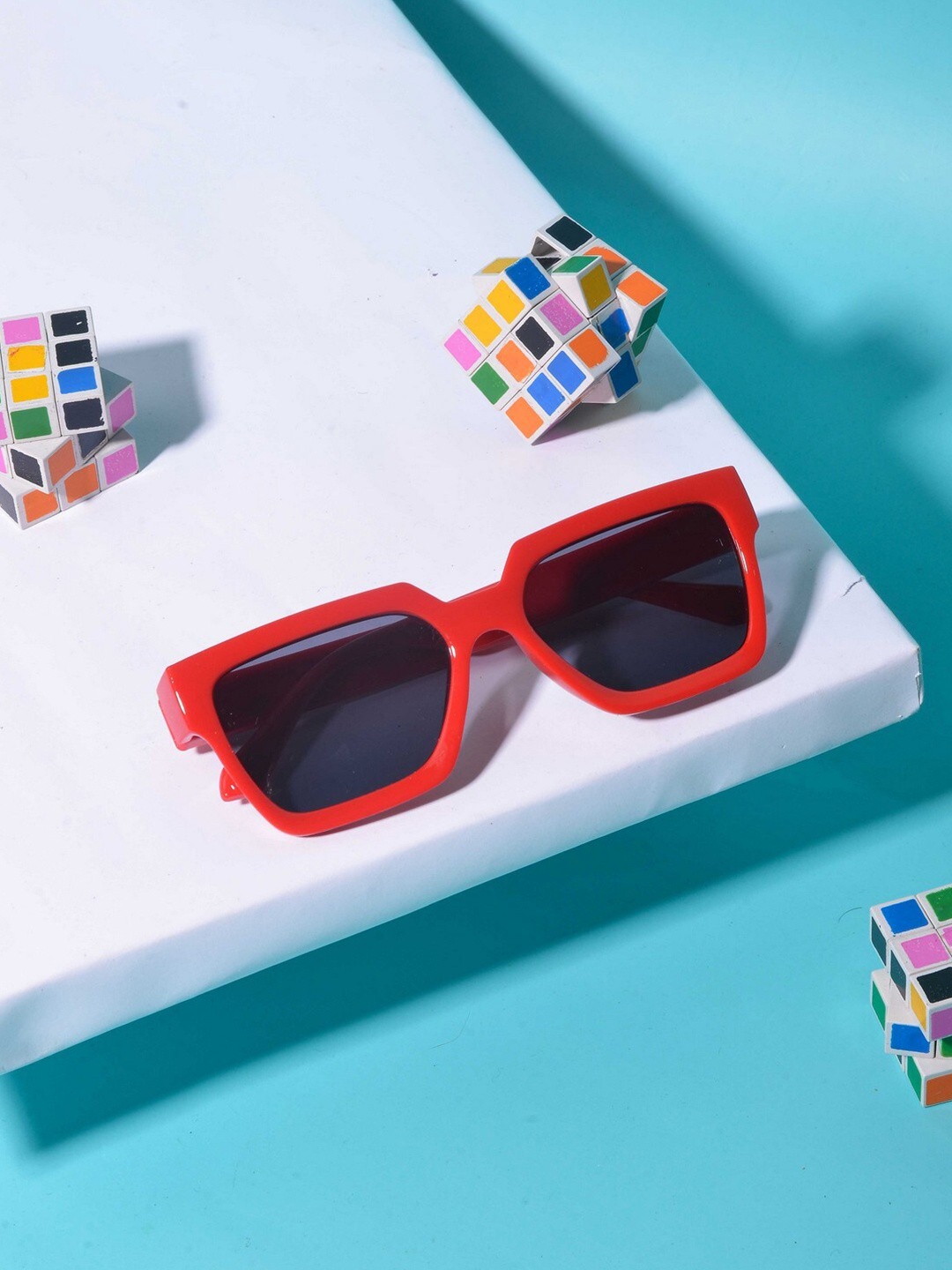 POPLINS Unisex Kids Grey Lens & Red Rectangle Sunglasses with UV Protected Lens
POPLINS Unisex Kids Grey Lens & Red Rectangle Sunglasses with UV Protected Lens