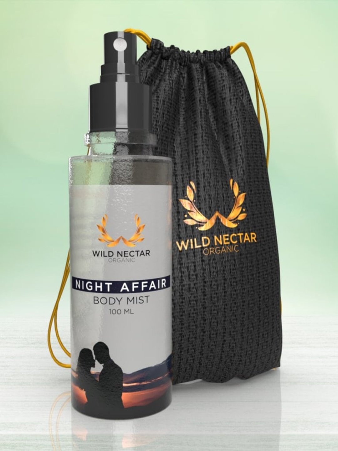 Wild Nectar Organic Night Affair Premium & Natural Body Mist Spray - 100ml, Black
