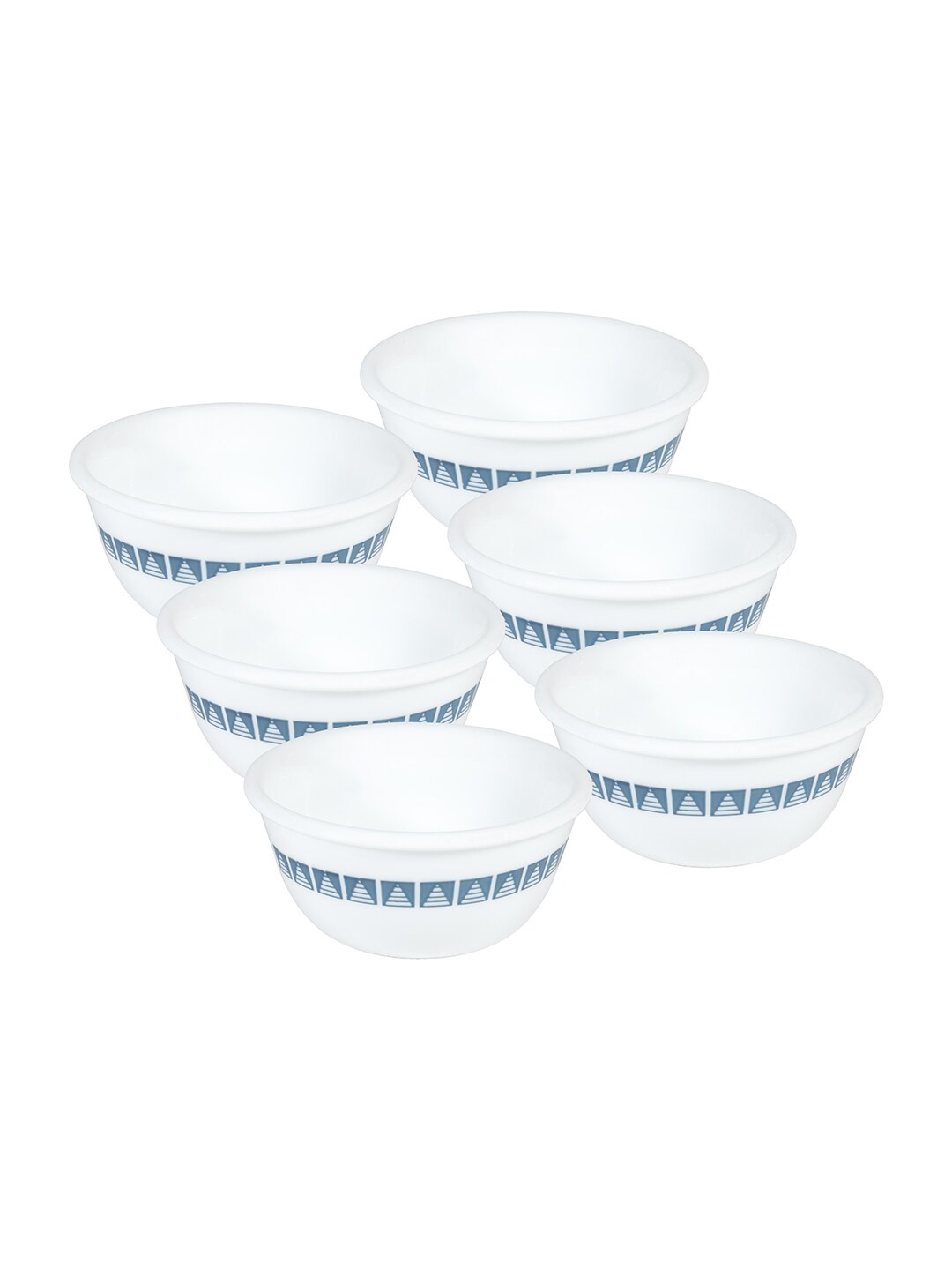 Corelle Set Of 6 Dishwasher And Microwave Safe Geometric Printed Glossy Bowls 177 ML Each, White
Corelle Set Of 6 Dishwasher And Microwave Safe Geometric Printed Glossy Bowls 177 ML Each, White