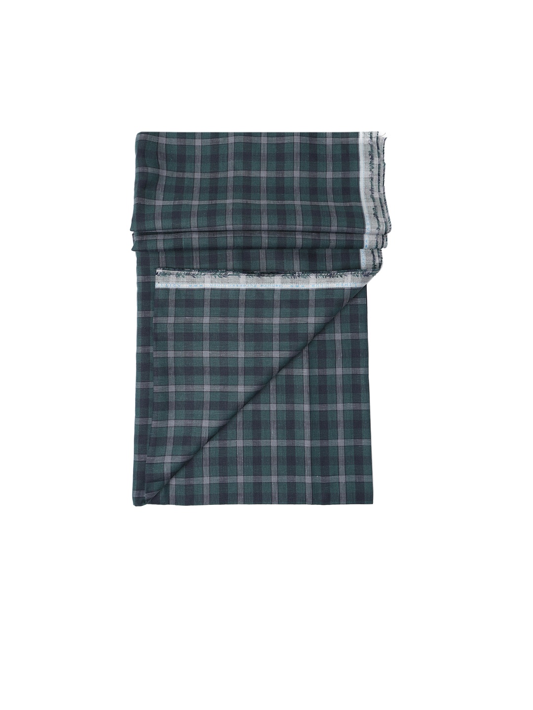 Linen Club Men Blue Checked Linen Clothing Fabric