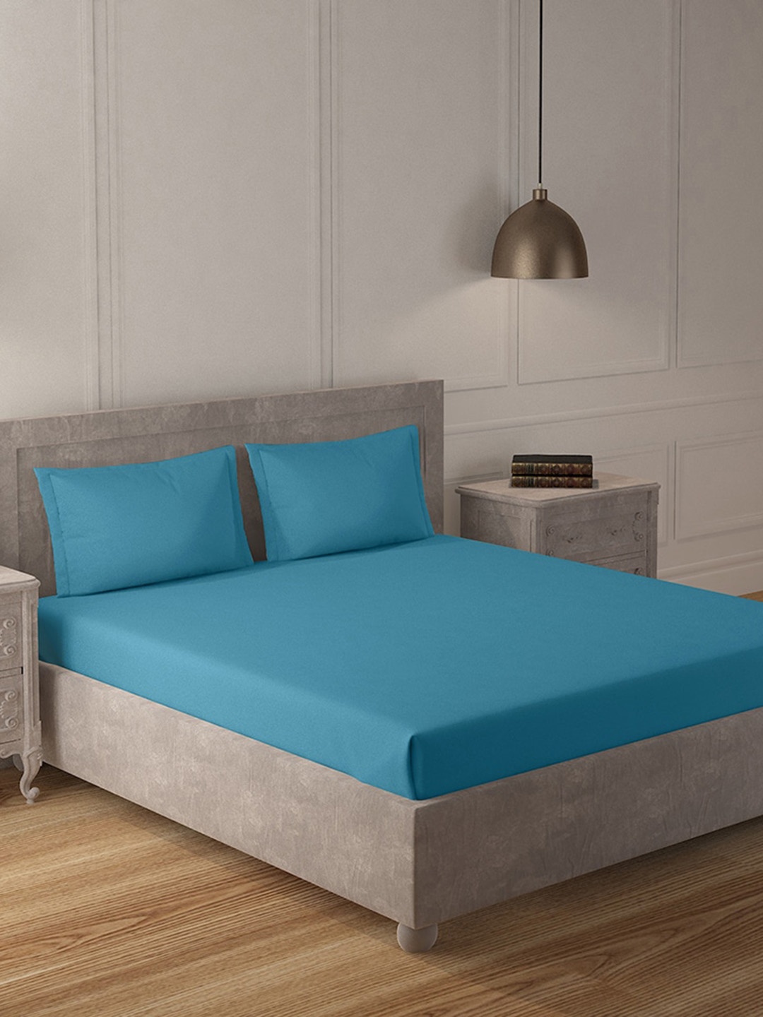 Duroflex Blue Solid 200 TC Pure Cotton Antibacterial Queen Bedsheet with 2 Pillow Covers
Duroflex Blue Solid 200 TC Pure Cotton Antibacterial Queen Bedsheet with 2 Pillow Covers
