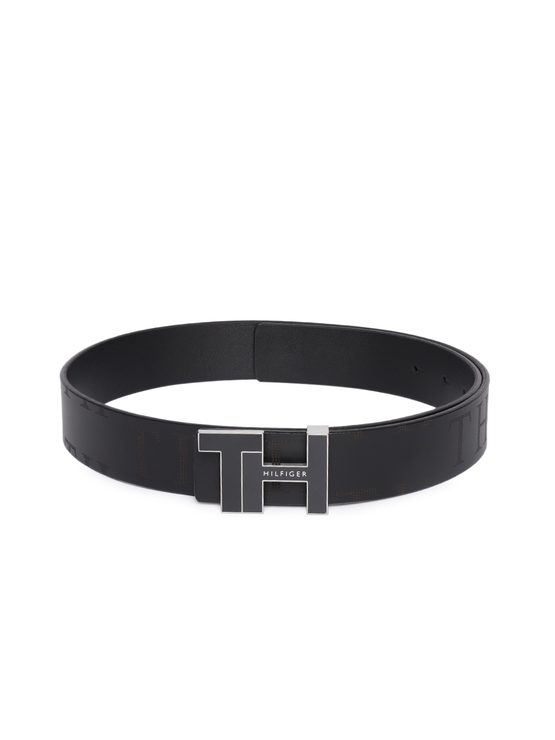 Tommy Hilfiger Men Black & Charcoal Grey Brand Logo Textured Reversible Leather Belt
Tommy Hilfiger Men Black & Charcoal Grey Brand Logo Textured Reversible Leather Belt