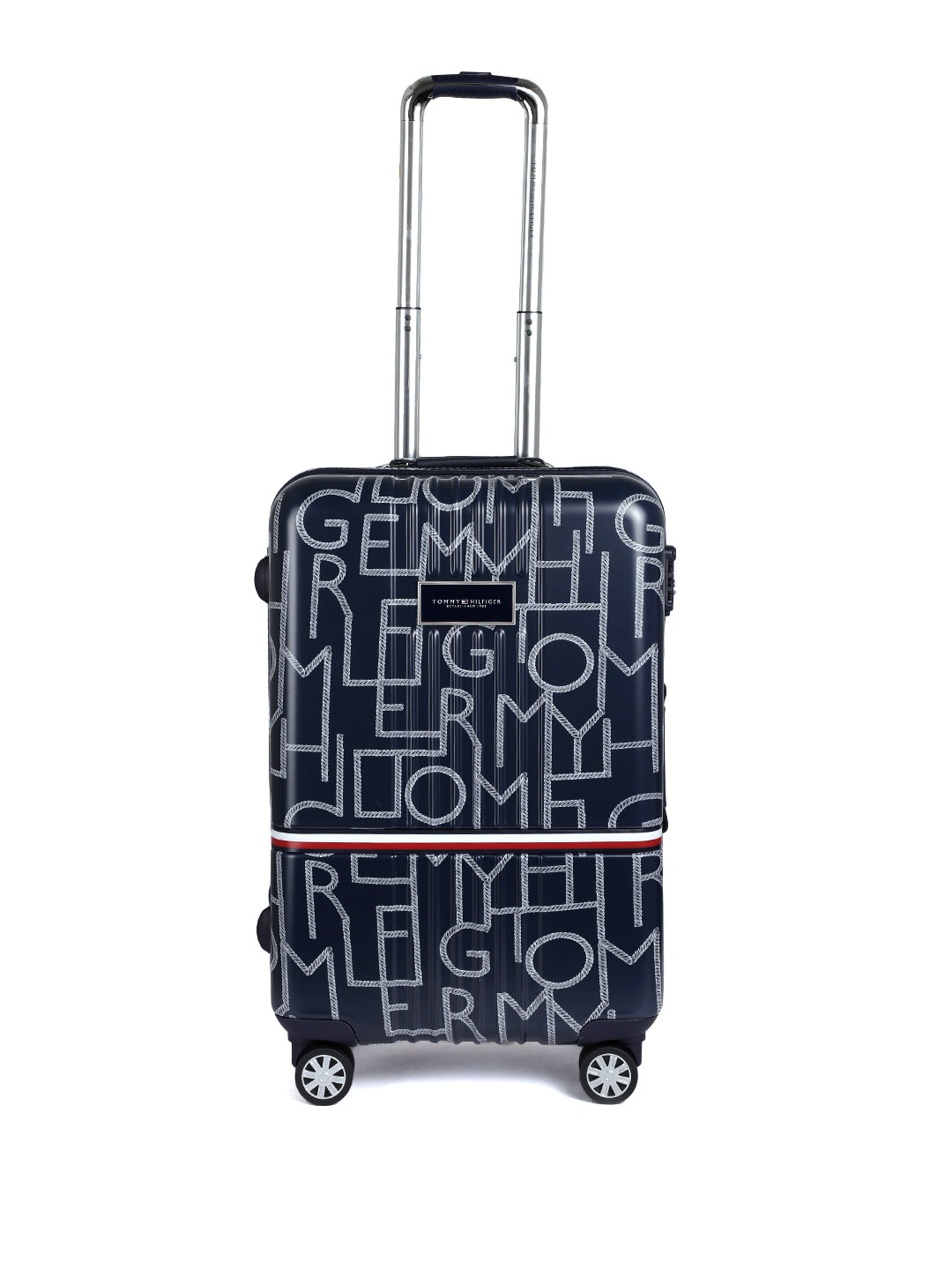 Tommy Hilfiger Textured Hard-Sided 4 Wheels 360-Degree Rotation Medium Trolley Bag- 84 L, Navy blue
Tommy Hilfiger Textured Hard-Sided 4 Wheels 360-Degree Rotation Medium Trolley Bag- 84 L, Navy blue