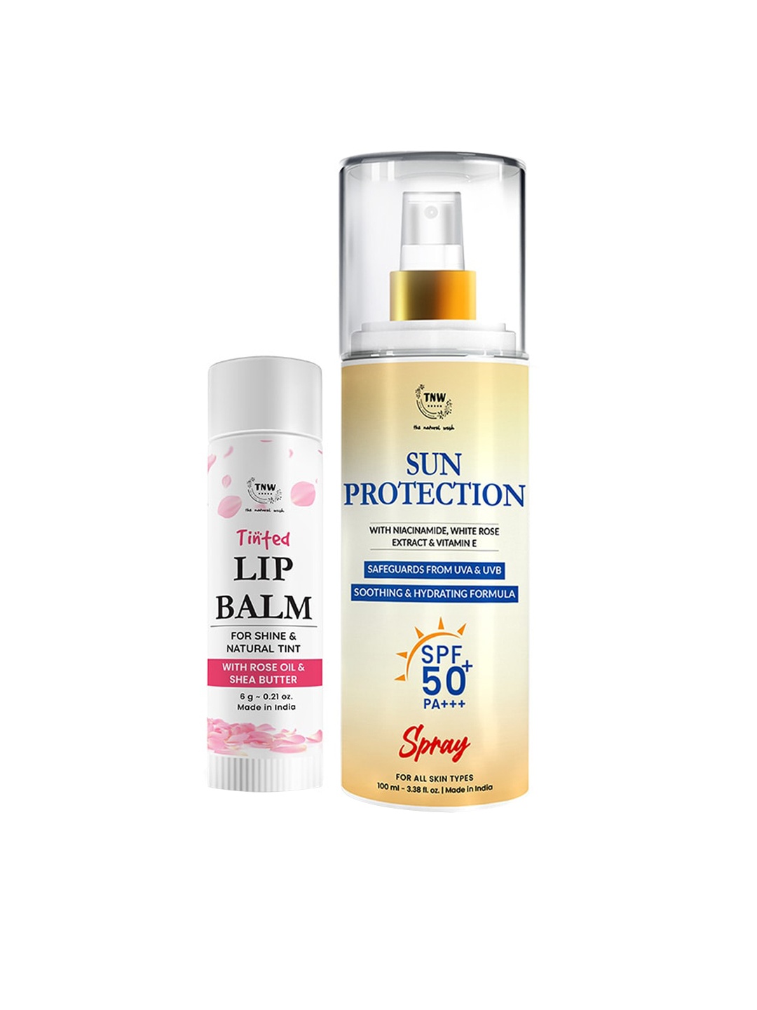 TNW the natural wash Set Of 2 Sun Protection SPF 50 Spray Sunscreen & Rose Tinted Lip Balm, Off white
TNW the natural wash Set Of 2 Sun Protection SPF 50 Spray Sunscreen & Rose Tinted Lip Balm, Off white