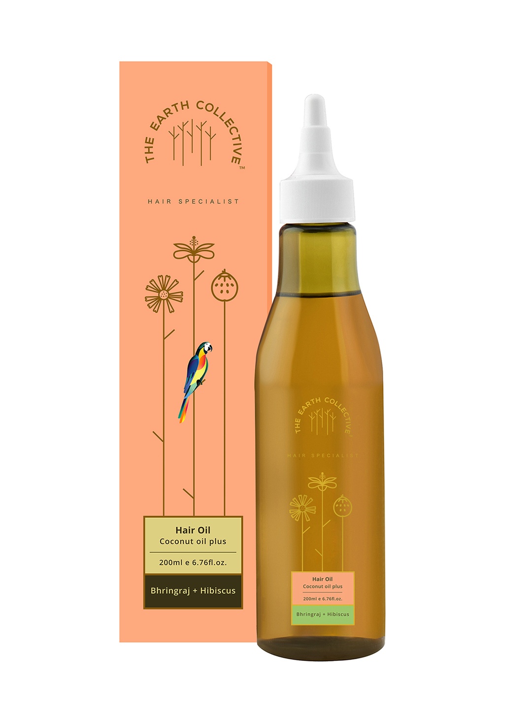 The Earth Collective Coconut Oil Plus Hair Oil with Bhringraj & Hibiscus - 200ml, Peach
The Earth Collective Coconut Oil Plus Hair Oil with Bhringraj & Hibiscus - 200ml, Peach