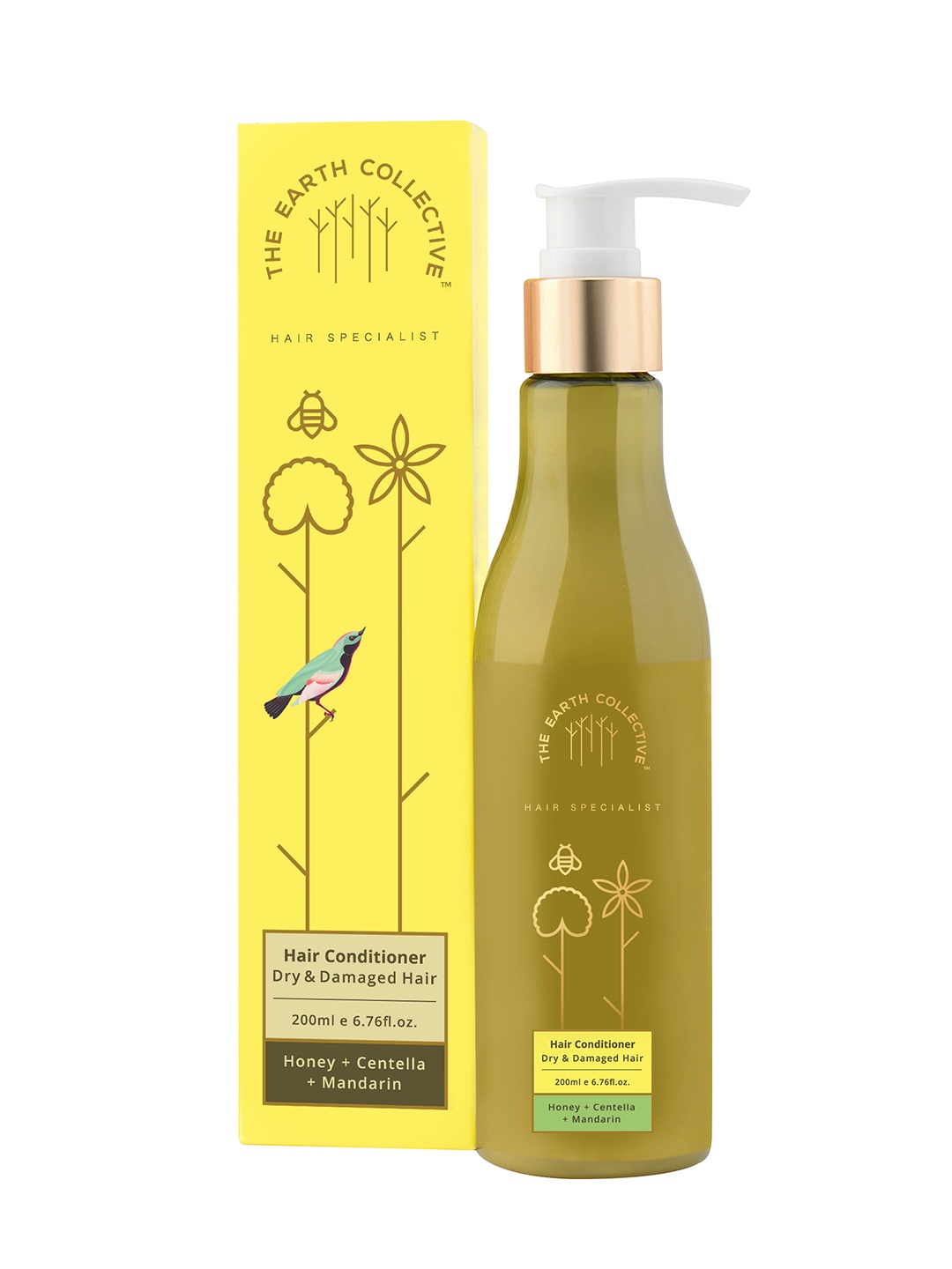 The Earth Collective Dry & Damaged Hair Conditioner with Honey & Centella - 200ml, Yellow
The Earth Collective Dry & Damaged Hair Conditioner with Honey & Centella - 200ml, Yellow