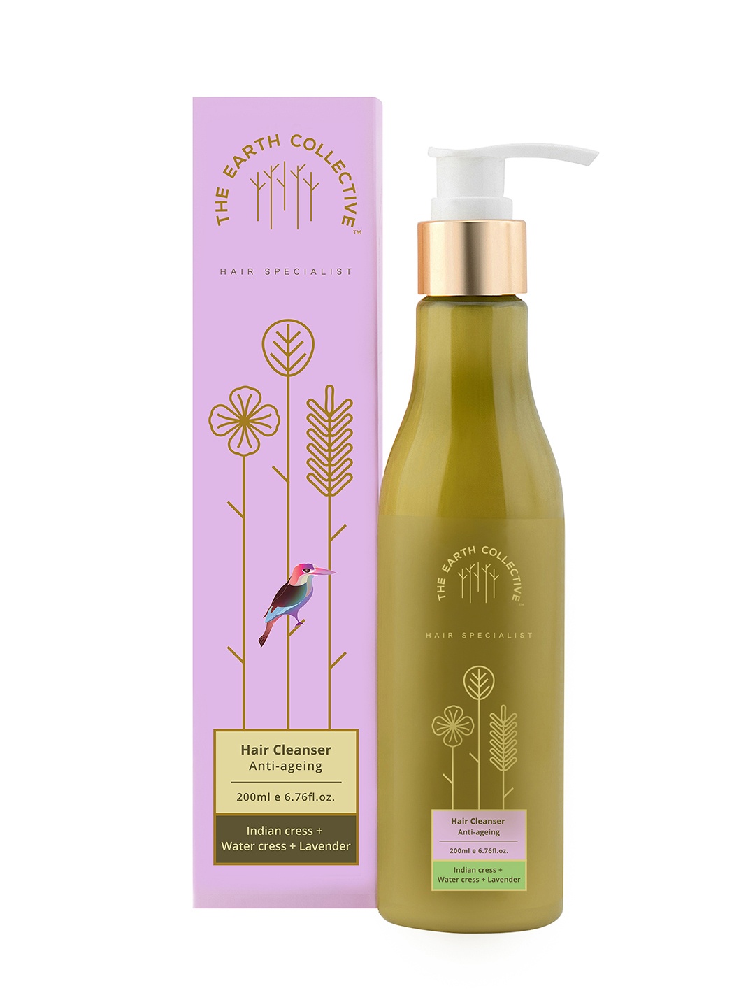 The Earth Collective Anti-Ageing Hair Cleanser with Indian Cress & Water Cress - 200 ml, Lavender
The Earth Collective Anti-Ageing Hair Cleanser with Indian Cress & Water Cress - 200 ml, Lavender