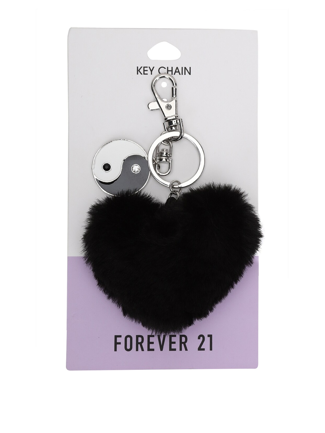FOREVER 21 Women Solid Key chain, Black