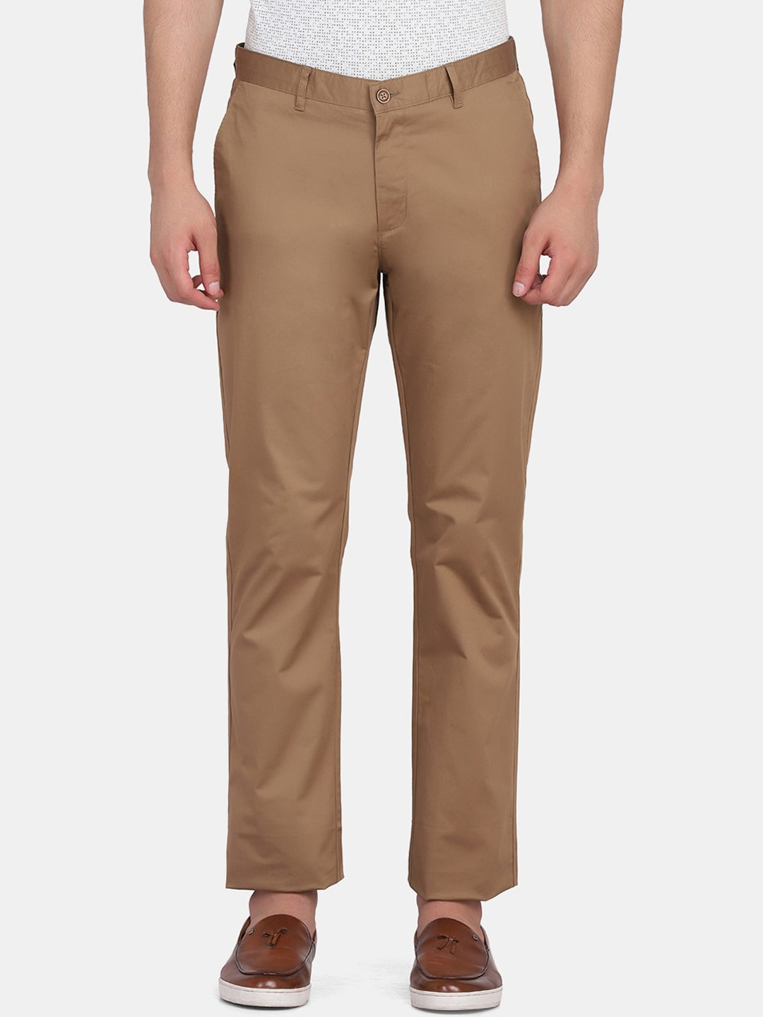 Blackberrys Men Beige Chinos Trouser