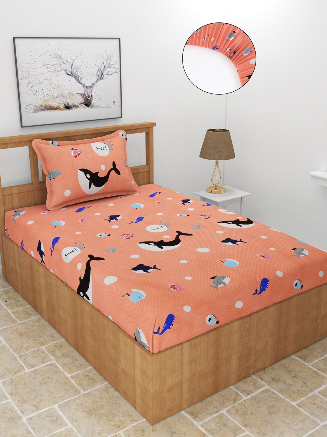 MORADO Pink & Black Cartoon Characters 210 TC Single Fitted Bedsheet with 1 Pillow Covers
MORADO Pink & Black Cartoon Characters 210 TC Single Fitted Bedsheet with 1 Pillow Covers
