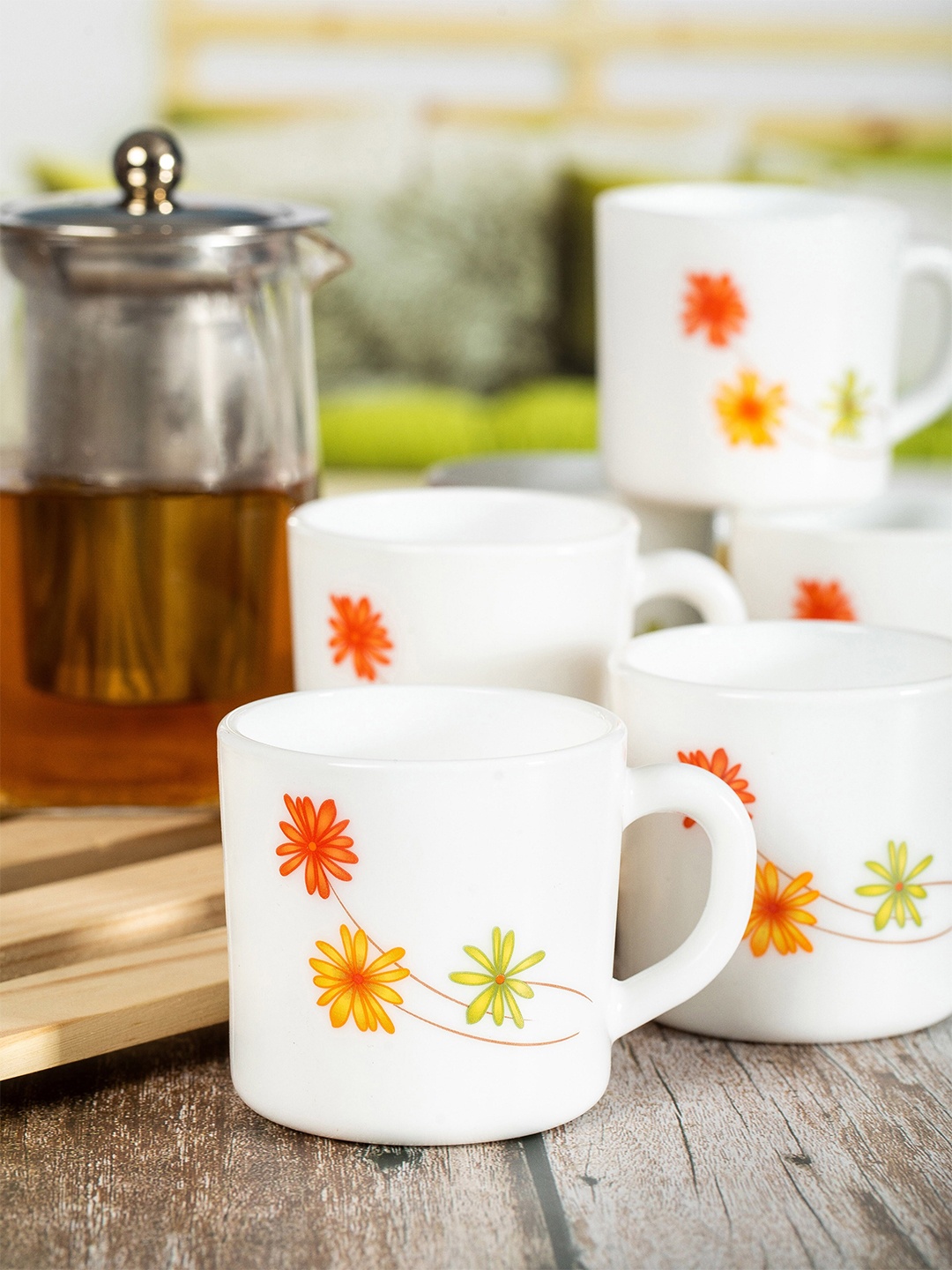 Cello Dazzle Stella Set of 6 Margarita Dishwasher and Microwave Safe Opalware Mugs- 180ml, White
Cello Dazzle Stella Set of 6 Margarita Dishwasher and Microwave Safe Opalware Mugs- 180ml, White