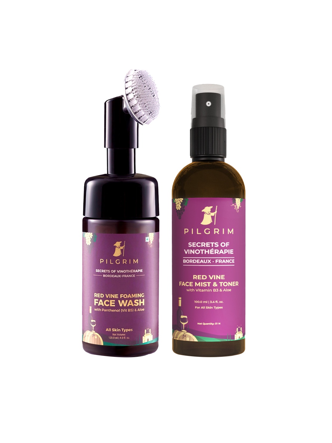 Pilgrim Cleansing & Hydrating Combo Kit with Red Vine for Anti Ageing & Bright Skin 220ml, Magenta
Pilgrim Cleansing & Hydrating Combo Kit with Red Vine for Anti Ageing & Bright Skin 220ml, Magenta