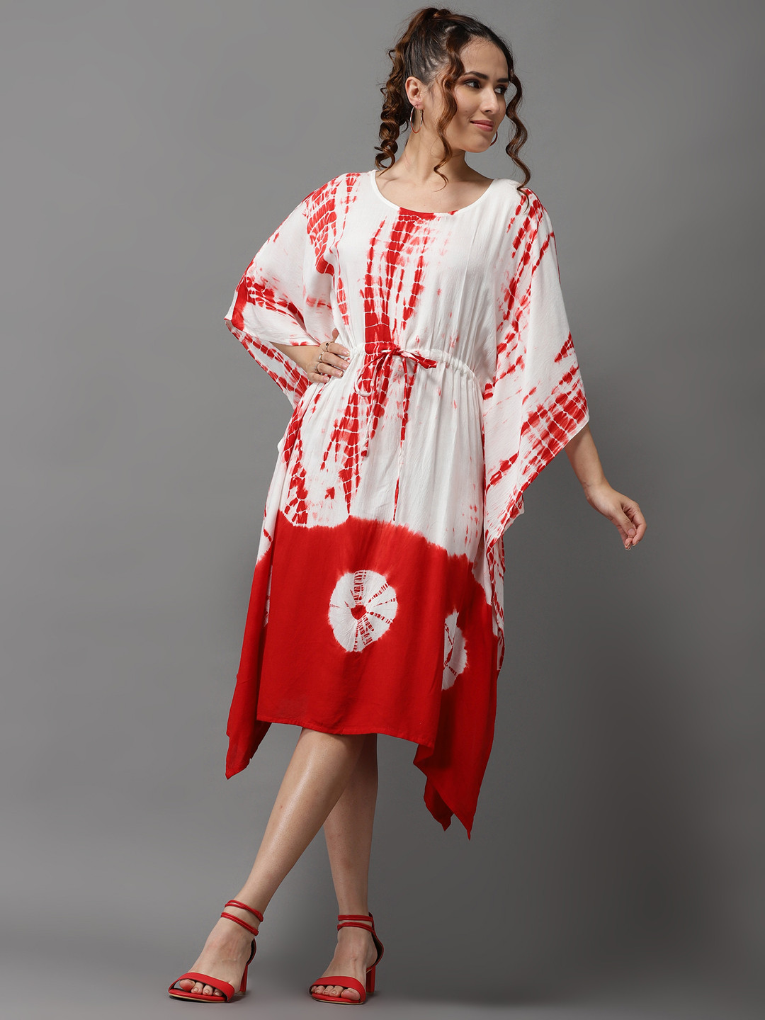 SHOWOFF Women Red Dyed Kaftan Midi Dress
SHOWOFF Women Red Dyed Kaftan Midi Dress