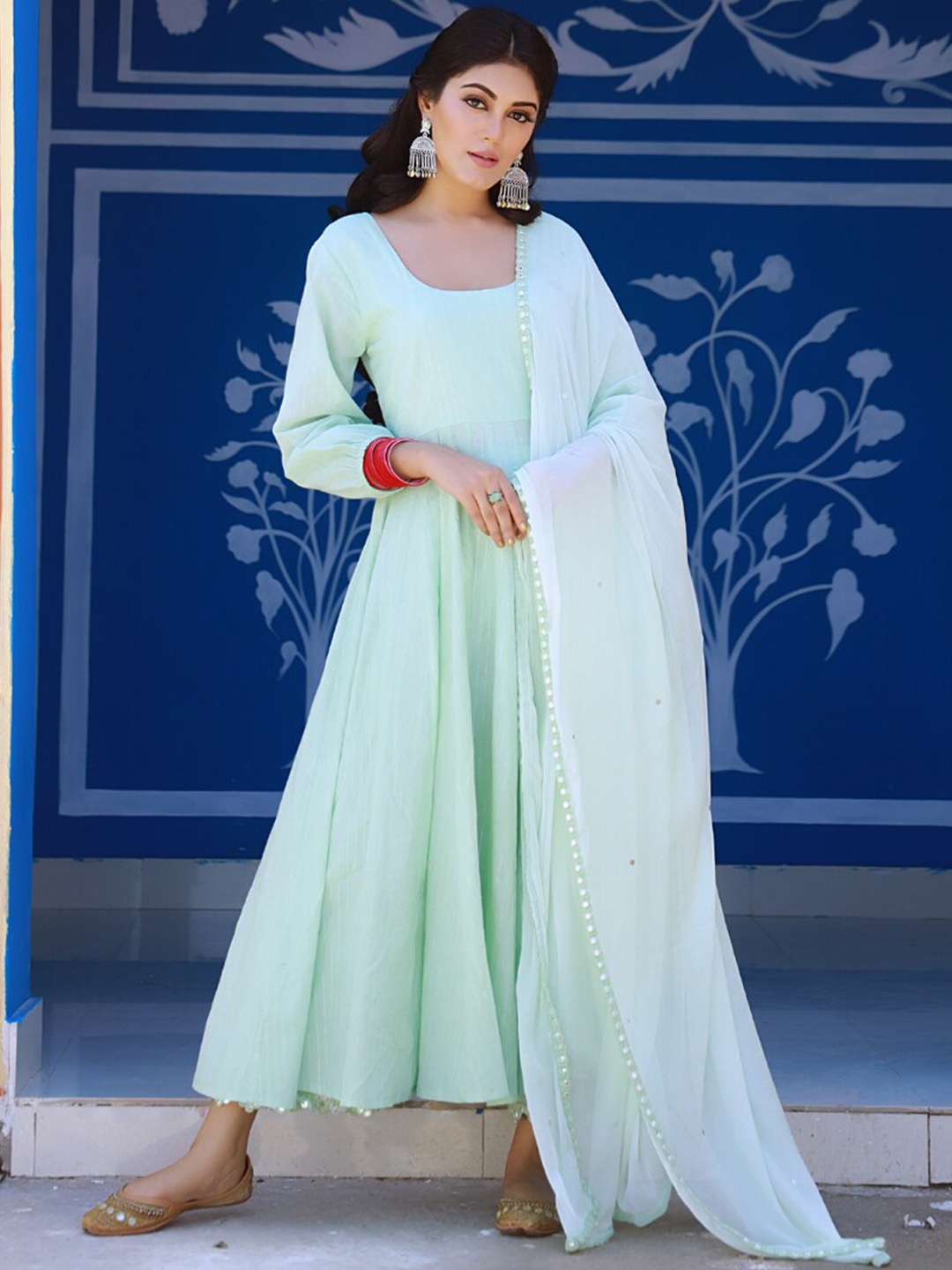 Baisacrafts Women Embroidered Empire Pure Cotton Kurta with Palazzos & With Dupatta, Sea green
Baisacrafts Women Embroidered Empire Pure Cotton Kurta with Palazzos & With Dupatta, Sea green