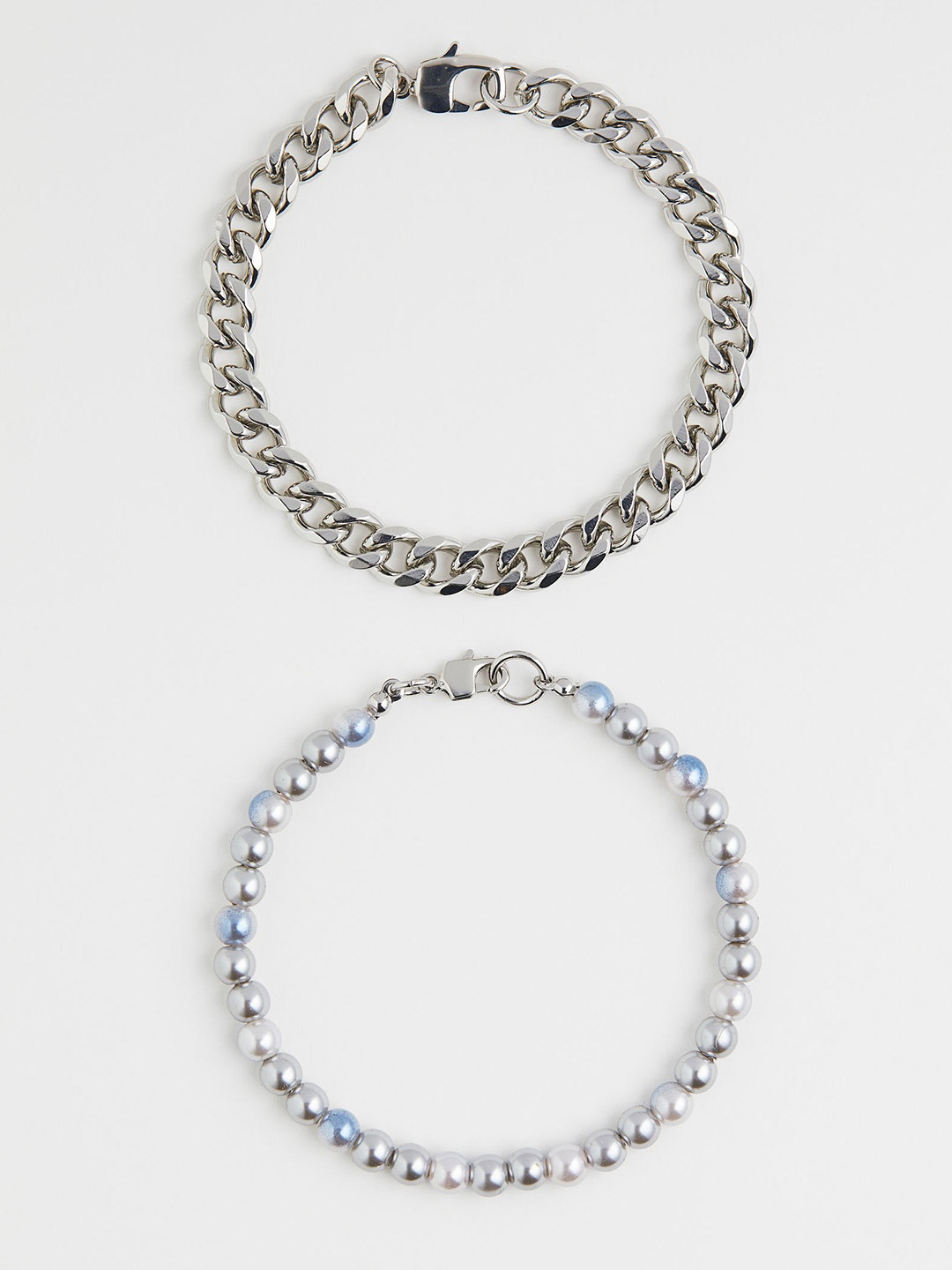 H&M Men Blue & Silver 2-Pack Bracelets