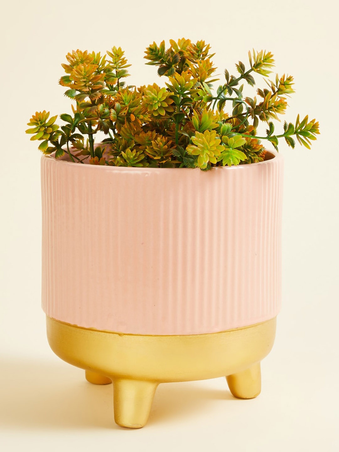 Home Centre Colourblocked Ceramic Planters, Pink