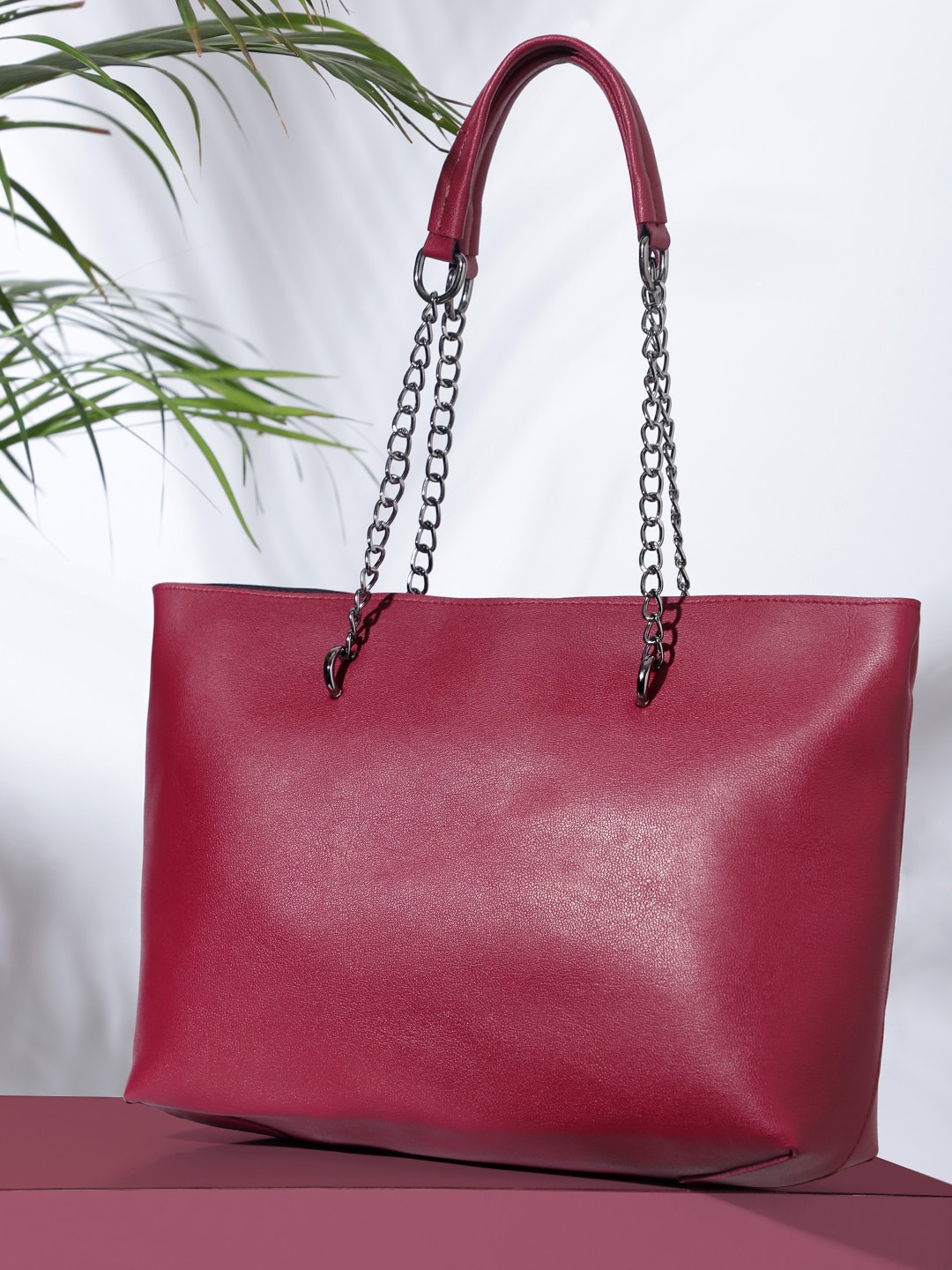 Bag Pepper Red PU Structured Tote Bag