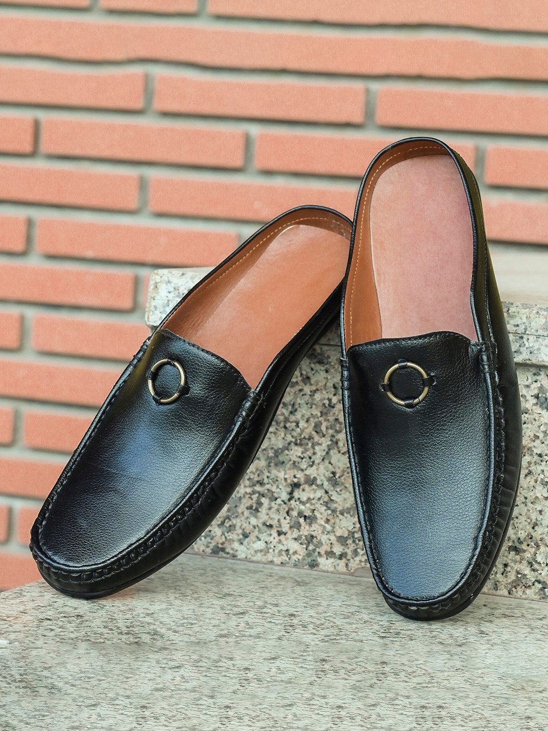 BUCIK Men Slip-On Casual Loafers, Black