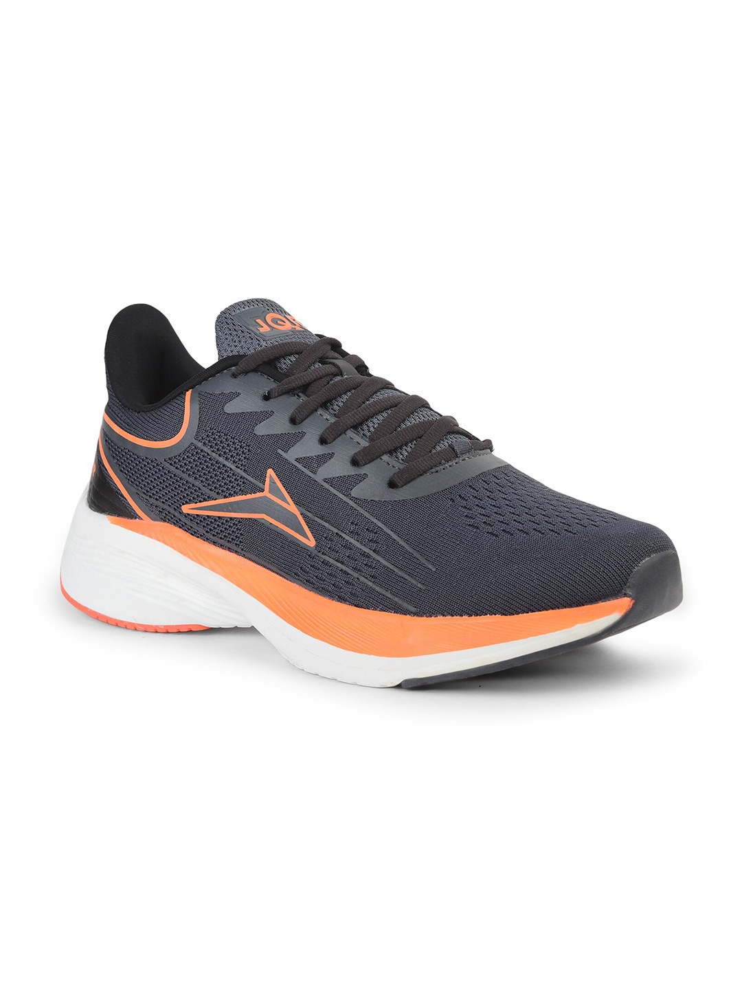 JQR Men BOILER Grey Lace Up Mid-Top Mesh Running Sports Shoes
