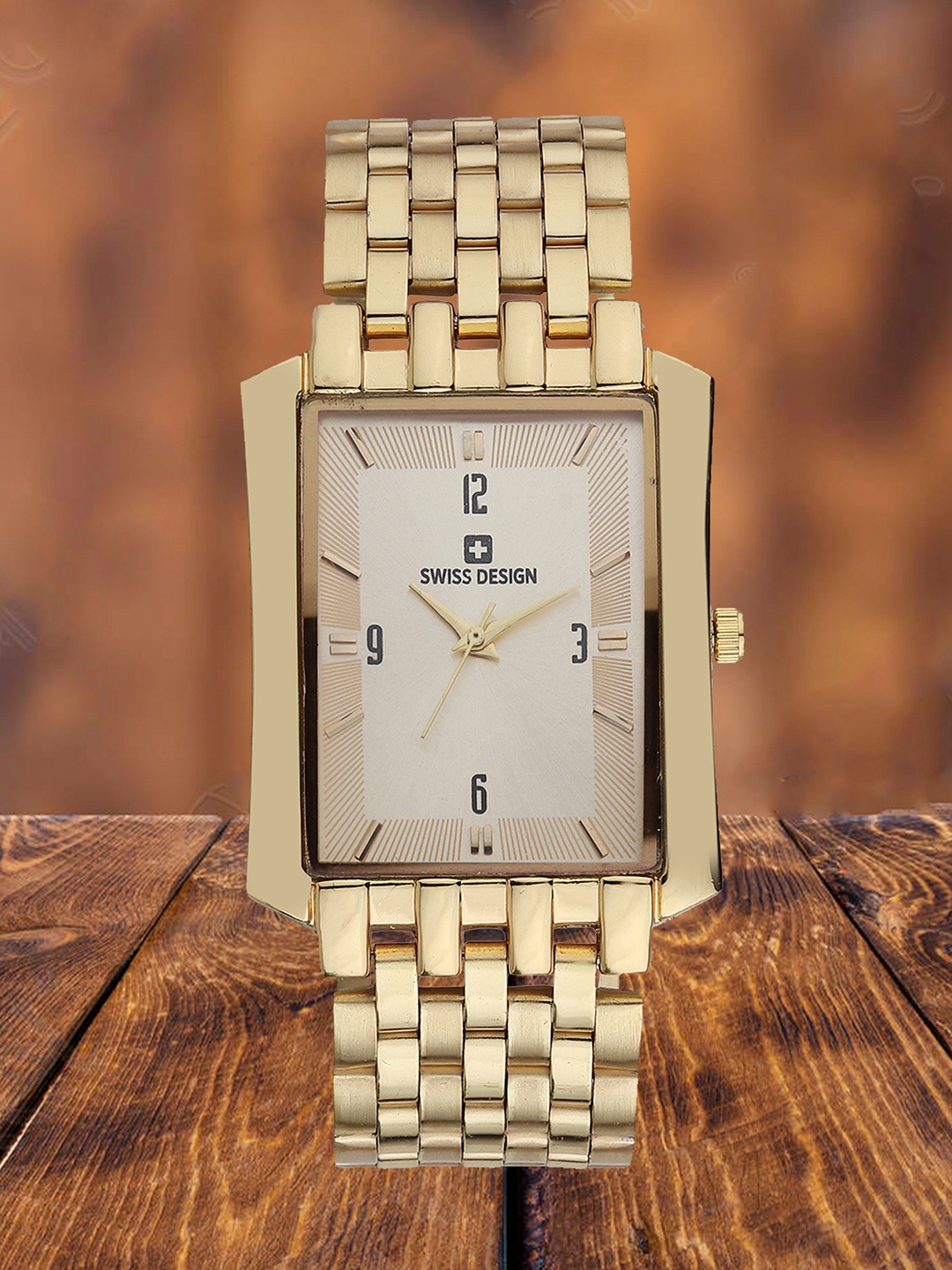 Swiss Design Men Embellished Dial & Bracelet Style Straps Analogue Watch SDWT-011-GD, Gold
Swiss Design Men Embellished Dial & Bracelet Style Straps Analogue Watch SDWT-011-GD, Gold
