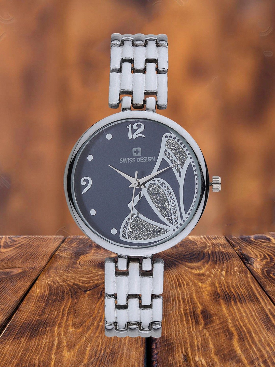 Swiss Design Women Embellished Dial & Bracelet Style Straps Analogue Watch SDWT-003-BL, Blue
Swiss Design Women Embellished Dial & Bracelet Style Straps Analogue Watch SDWT-003-BL, Blue