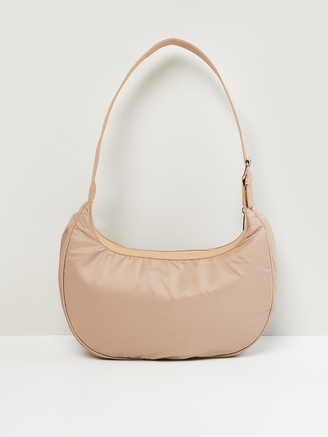 max Women Textured Zip-Closure Shoulder Bag, Pink