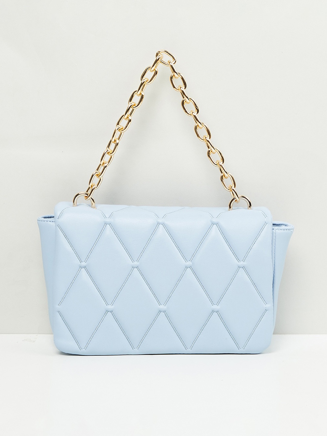 max Women Textured Sling Bag, Blue