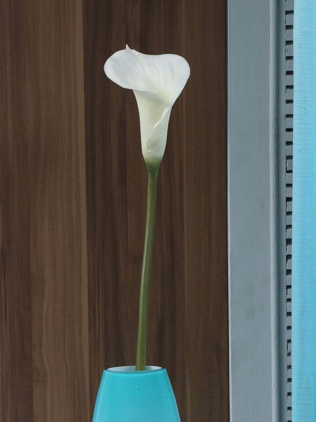 Home Centre Solid Botanical Artificial Plastic Flowers, White