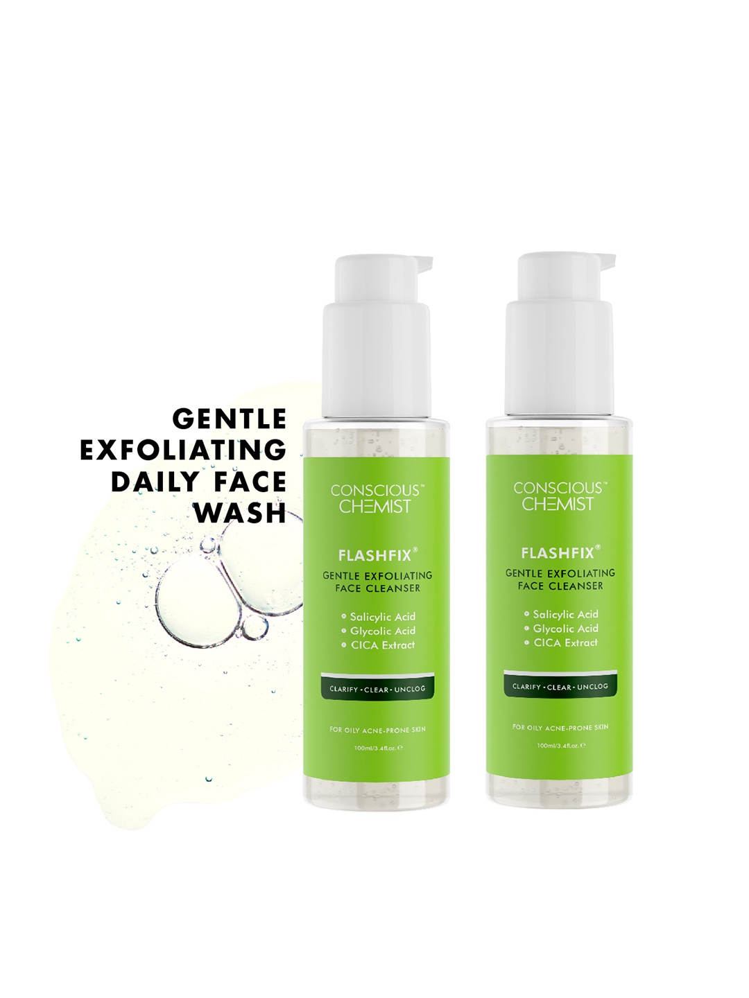 Conscious Chemist Set of 2 Salicylic Acid Face Wash for Acne Prone Skin with Glycolic Acid, Blue
Conscious Chemist Set of 2 Salicylic Acid Face Wash for Acne Prone Skin with Glycolic Acid, Blue